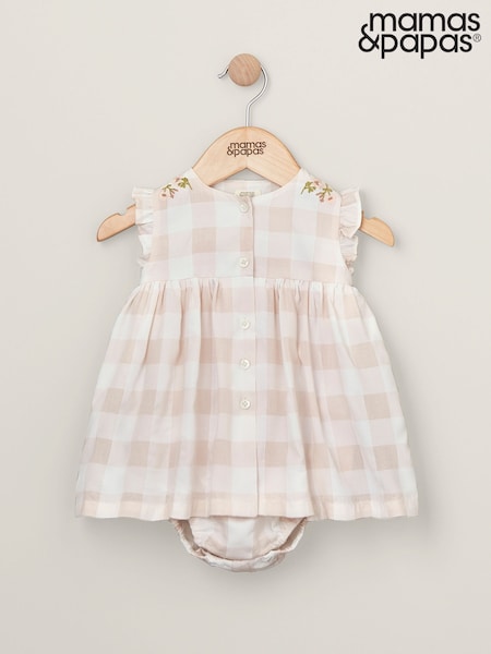Mamas & Papas Pink Gingham Sun Dress (H14174) | 186 LEI