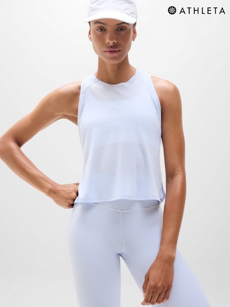 Athleta Blue Grid Knit Tank Top (H14201) | €29