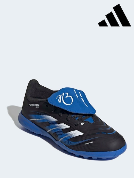 adidas Blue/Black Kids Predator League JB Fold-Over Tongue Turf Boots (H14223) | €82.50