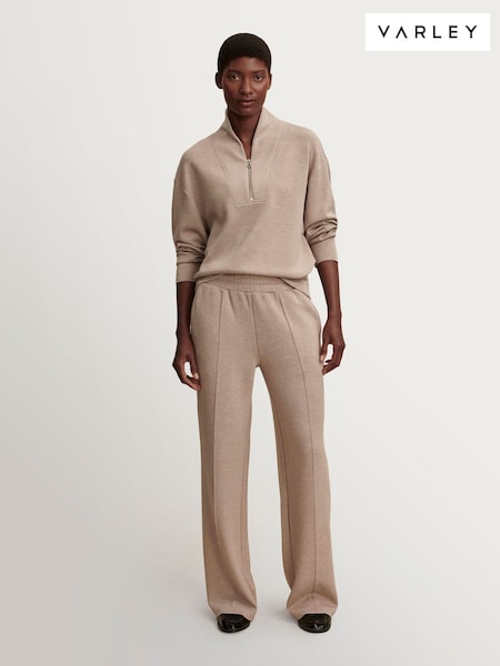 Varley Brown The Wide Leg Joggers (H14314) | AED582