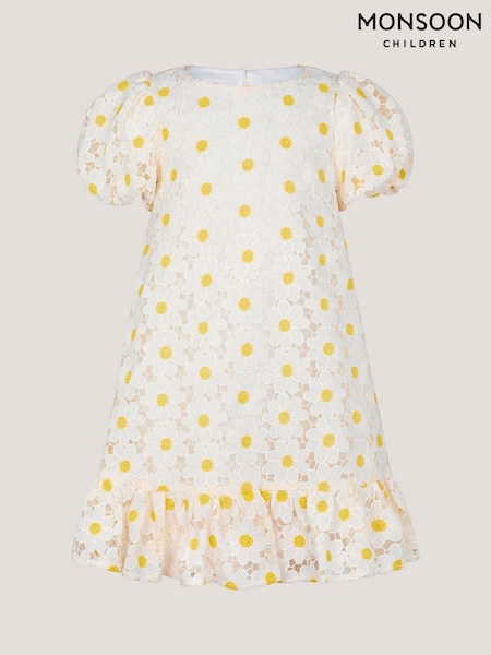 Monsoon Natural Zaria Daisy Lace Swing Dress (H14390) | ₪231 - ₪282