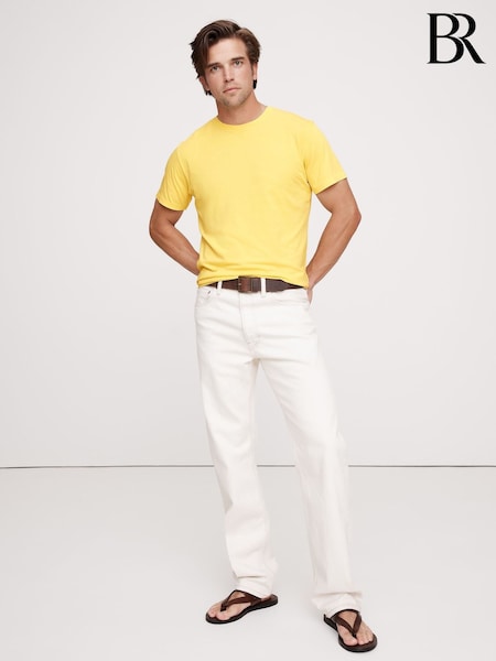 Banana Republic Yellow Lightweight Cotton Crew-Neck T-Shirt (H14413) | €46