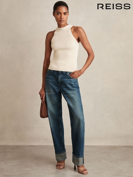 Reiss Belinda Straight-Leg Turn-Up Jeans (H14434) | 1,155 LEI