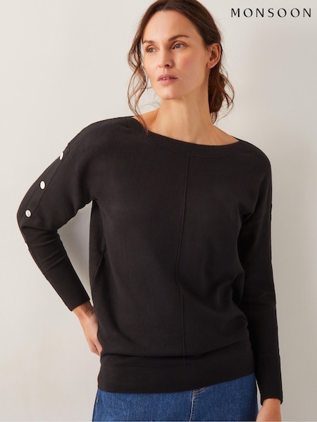 Monsoon Black Bria Batwing Sweater (H14469) | $96