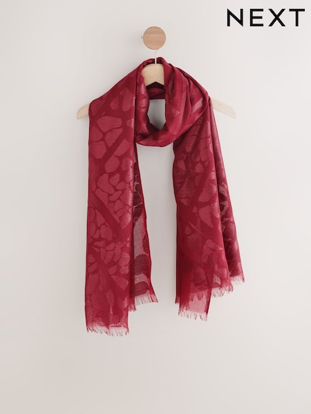 Burgundy Red Burnout Lightweight Scarf (H14513) | €23.50