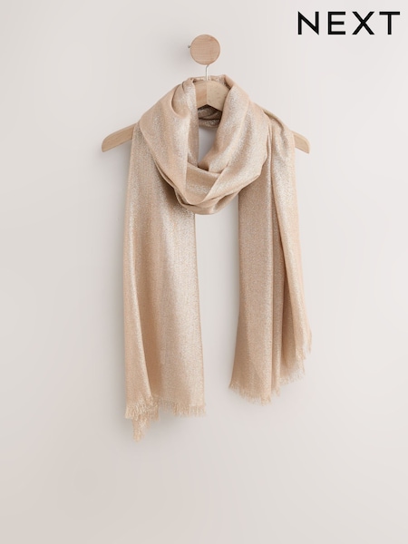 Gold Sparkle Lightweight Scarf (H14514) | 72 QAR