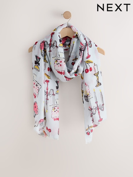 Birthday Party Icons Print Lightweight Scarf (H14516) | €17.50