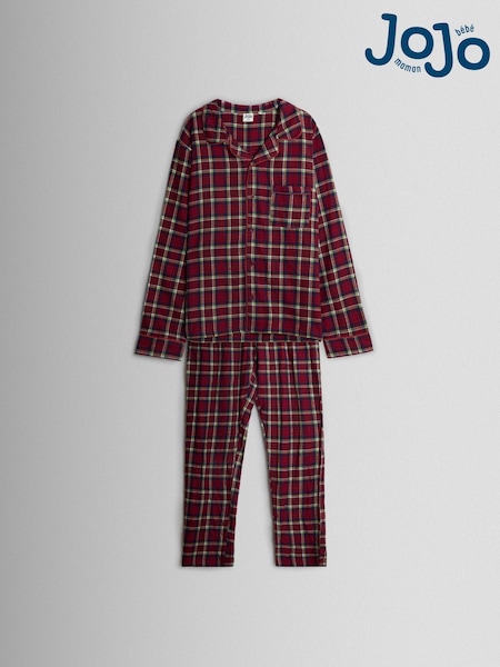 JoJo Maman Bébé Red Mens Classic Check Christmas Pyjamas Set (H14539) | R$ 445