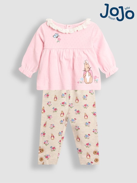 JoJo Maman Bébé Pink Flopsy Blouse & Leggings Set (H14551) | €49 - €50