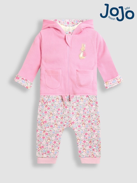 JoJo Maman Bébé Pink 3-Piece Hoodie, Jogger & Body Set (H14577) | AED186 - AED198