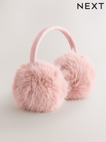 Pink Faux Fur Ear Muff (H14683) | AED59