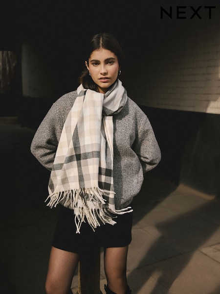 Monochrome Check Midweight Scarf (H14745) | €18