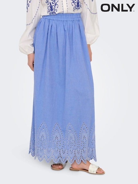 ONLY Broderie Edge 100% Cotton Maxi Skirt (H14763) | €71