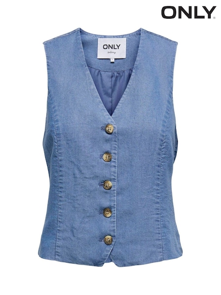 ONLY Blue Button Down Waistcoat (H14766) | €46