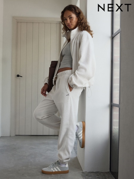 self. Ecru Marl Fleece Joggers (H14824) | R$ 295