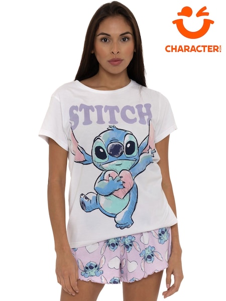 Character White Disney Lilo and Stitch Short Pyjamas (H14895) | €26