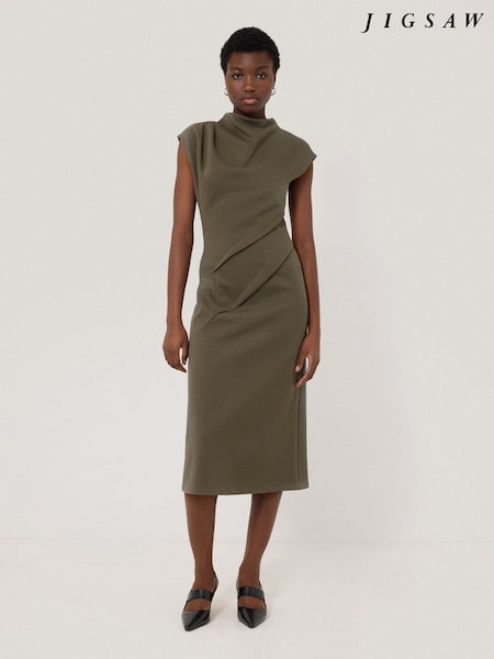 Jigsaw Green Structured Dart Dress (H14904) | €173