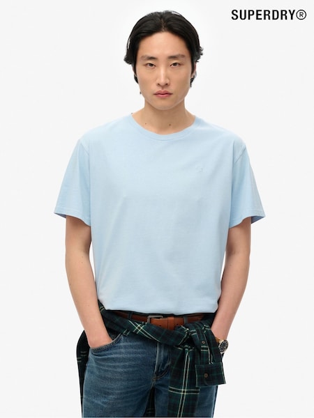 Superdry Blue Essentials Relaxed 100% Cotton T-Shirt (H14946) | €35