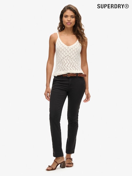 Superdry Black Mid Rise Chino Trousers (H14949) | € 83