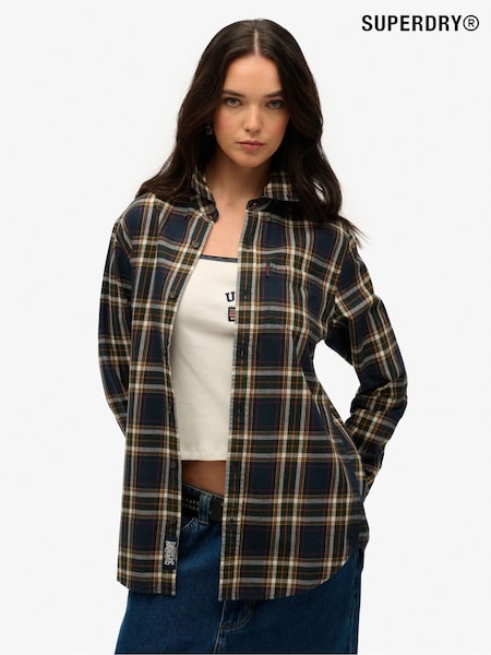 Superdry Blue Oversized Vintage Check Shirt (H14952) | €58