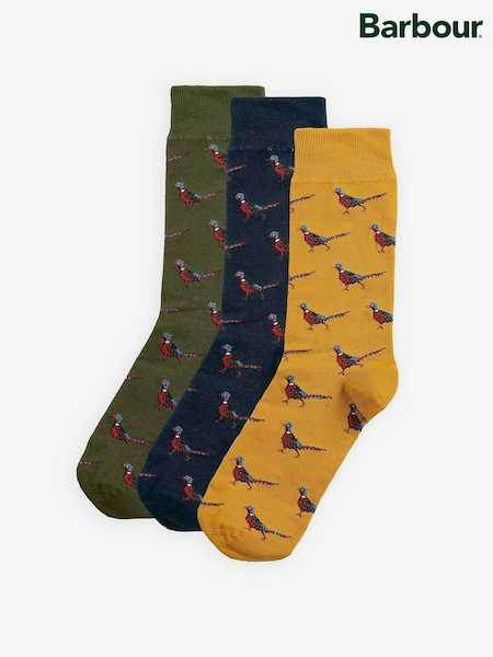 Barbour® Green Pointer Dog 3 Pack Socks Gift Box Set (H14999) | €37