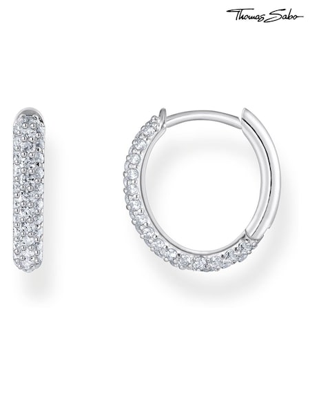 Thomas Sabo White Timeless Hoop Earrings (H15097) | €114