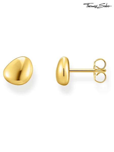 Thomas Sabo Gold Tone Ear Stud Flat Earrings (H15108) | €89