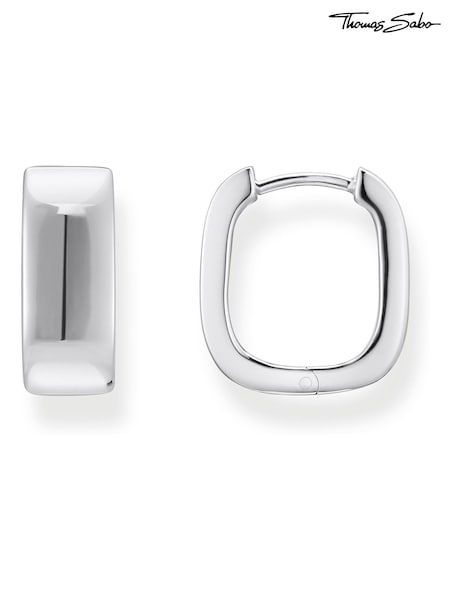 Thomas Sabo Silver Tone Square Hoop Earrings (H15111) | €128