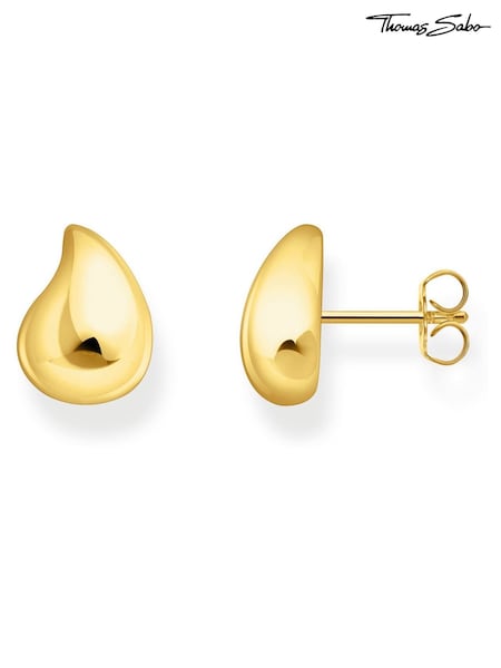 Thomas Sabo Gold Tone Timeless Shapes Small Drop Ear Studs Earrings (H15122) | €114