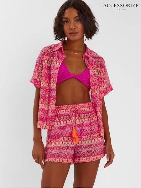 Темно-розовый - Accessorize Crochet Shorts (H15172) | €46