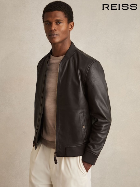 Reiss Cast Leather Bomber Jacket (H15202) | 621 €