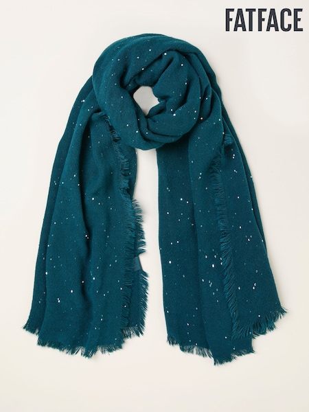 FatFace Teal Blue Sequin Scarf (H15280) | €38.50