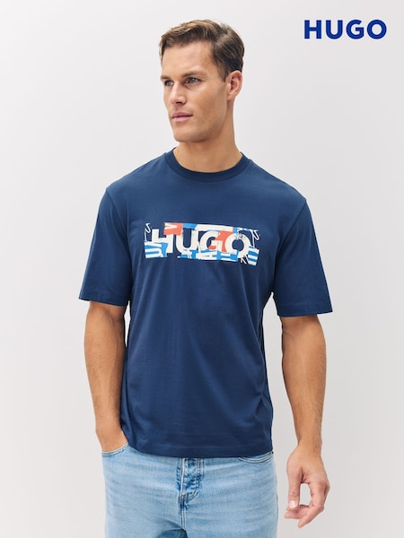HUGO Blue Logo Graphic T-Shirt (H15339) | €52