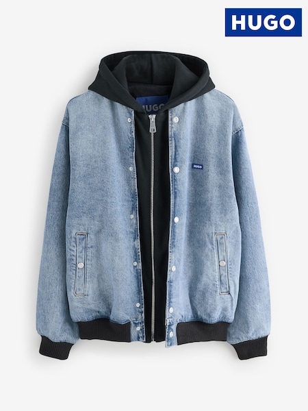 HUGO Hybrid Denim Zip Hoodie (H15346) | R$ 2.360