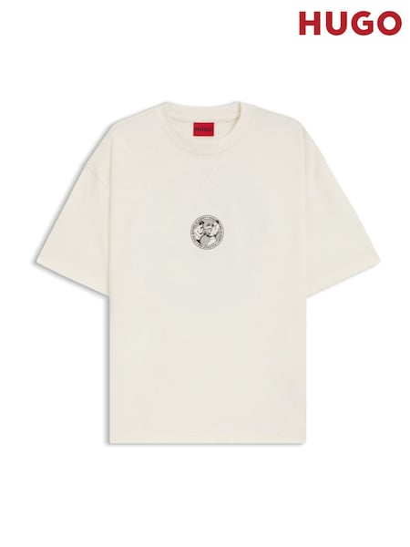 HUGO Natural Boxing Back Print T-Shirt (H15371) | €105