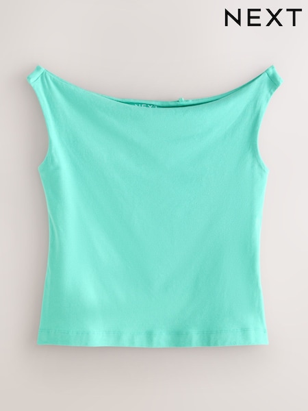 Azul aqua - Open Neck Vest (H15532) | R$ 85