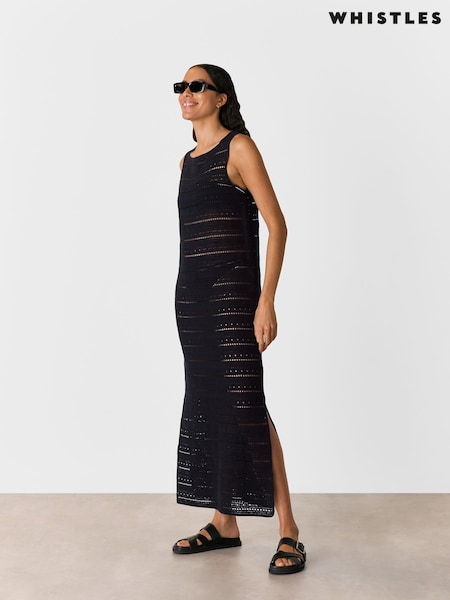Whistles Long Crochet Beach 100% Cotton Dress (H15571) | 886 LEI