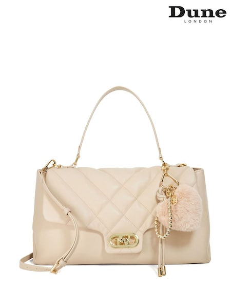 Dune London Cream Regency Large Premium Shoulder Bag (H15596) | € 279