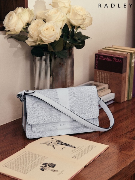 Radley Leather Lane Medium Faux Lizard Print Flapover Shoulder Bag (H15677) | €305