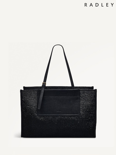 Preto - Radley Large The Burlington Raffia Open Top Tote Bag (H15679) | R$ 2.360