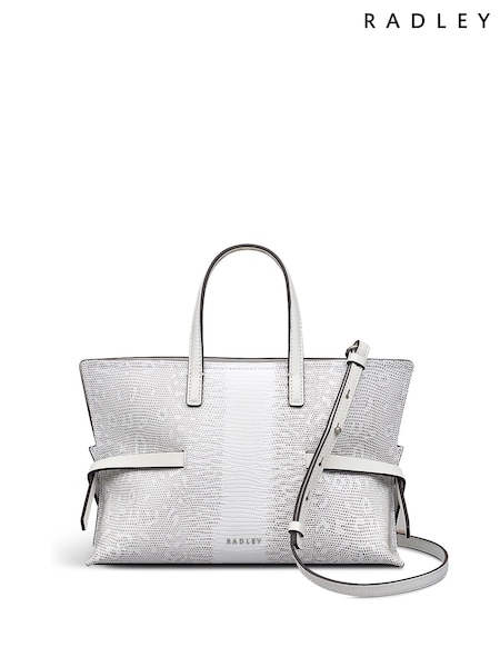 Radley Fleet Street Small Faux Lizard Print Open Top White Cross-Body Bag (H15681) | €279