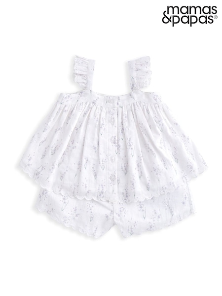 Mamas & Papas Lavender Print Woven 100% Cotton Dress (H15726) | ₪146