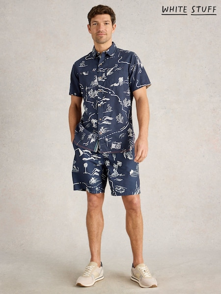 White Stuff Map Print Volley Swim Shorts (H15777) | 290 LEI