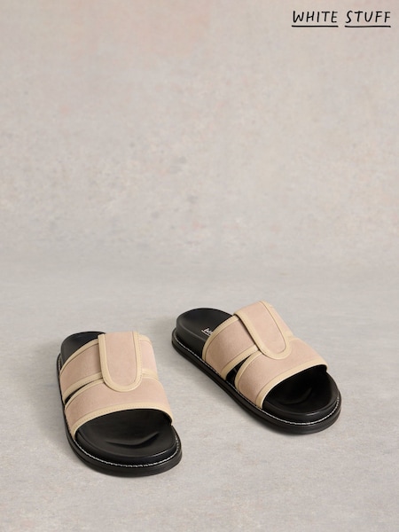White Stuff Natural Ziggy Slider Footbed Sandals (H15780) | ₪373
