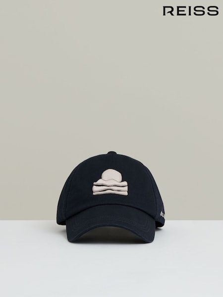 Reiss Navy Brava Cap Reiss | Ché Sunset-Embroidered Cap (H15828) | €104