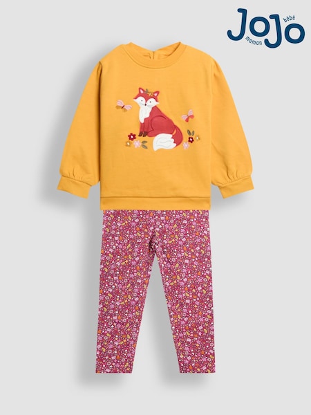 JoJo Maman Bébé Yellow Sweatshirt and Leggings Set (H15844) | €39 - €47