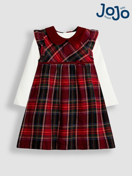 JoJo Maman Bébé Red Tartan Baby Dress & Body Set (H15860) | 178 QAR - 188 QAR