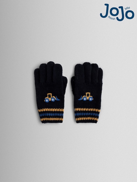 JoJo Maman Bébé Navy Digger Appliqué Gloves (H15884) | €26
