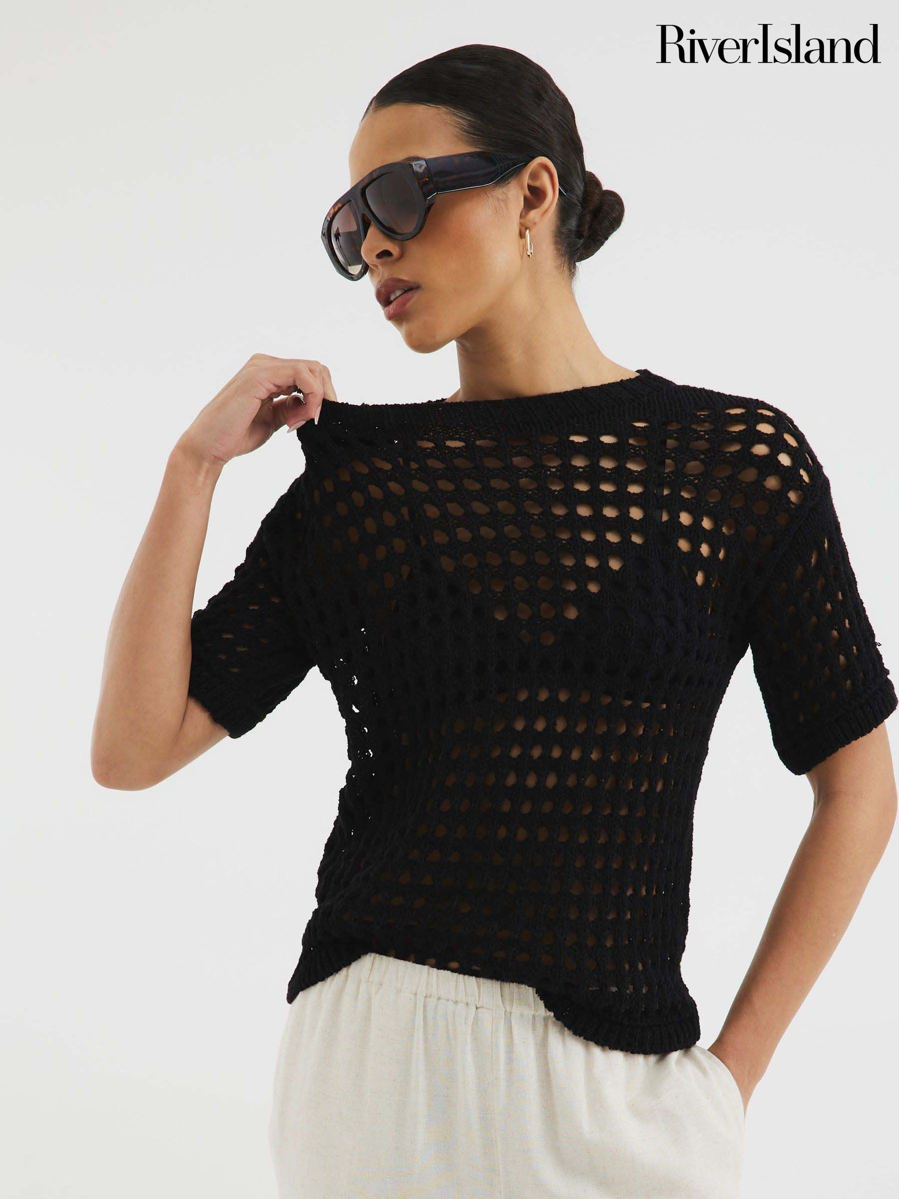 river island crochet top