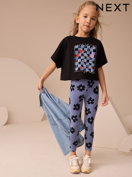 Black Oversized Graphic T-Shirt (3-16yrs) (H16004) | 49 QAR - 74 QAR